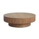 preview thumbnail 10 of 61, Modern Solid Wood Veneered Round Coffee Tea Table with Storage