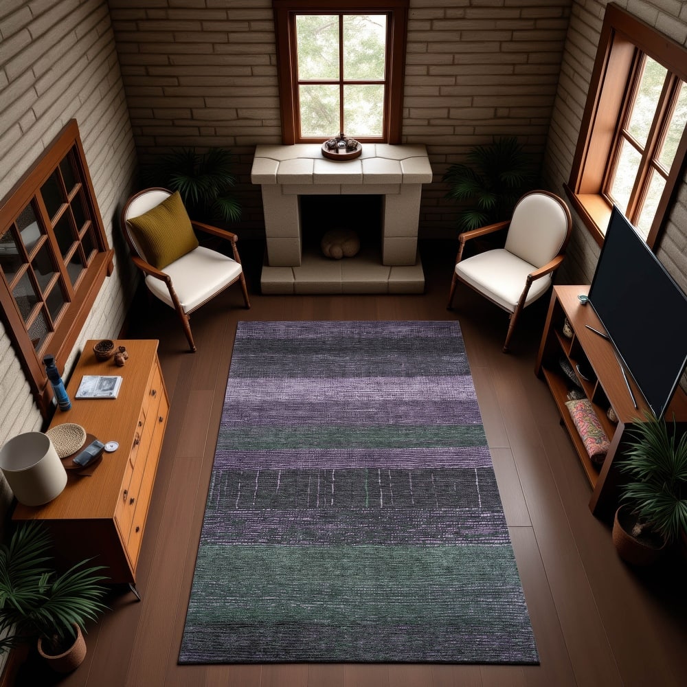 Premium Washable Super Soft Ombre Stripes Mayfield Rug