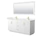 Option White, Gold Trim, Carrara Cultured Marble Top