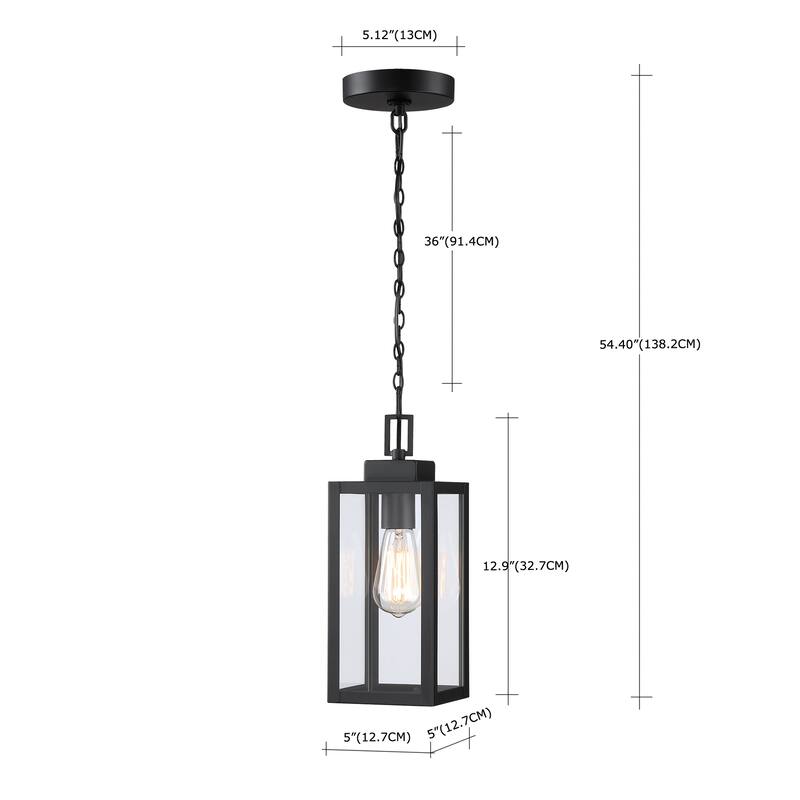17" H 1-Light Outdoor Hanging Lantern Pendant Light-Dusk to Dawn could be chosen