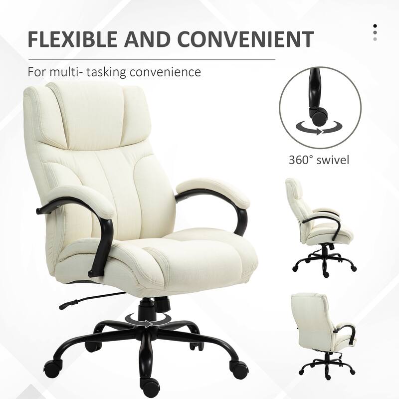 Adjustable Height Upholstered Chair Computer Chair, Executive Chair Office Chair Visitor Chair with Wheels