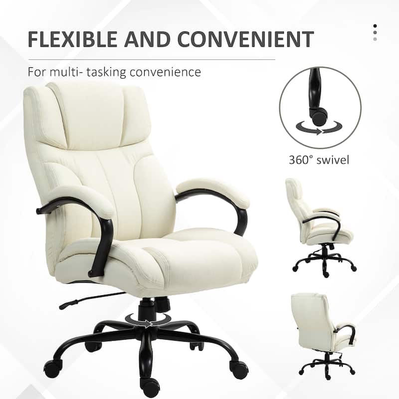 Big and Tall Office Chair - 500lbs Capacity with Wide Seat and Adjustable Height