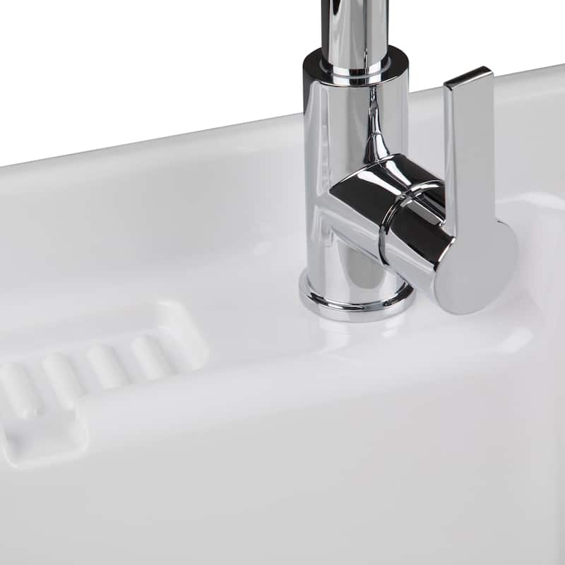 WYNDENHALL Janine Transitional ABS Utility Sink & Cabinet
