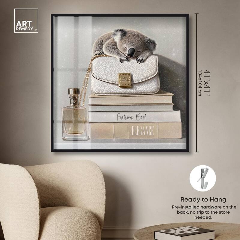 Koala on Fashion Books Shadowbox by Art Remedy