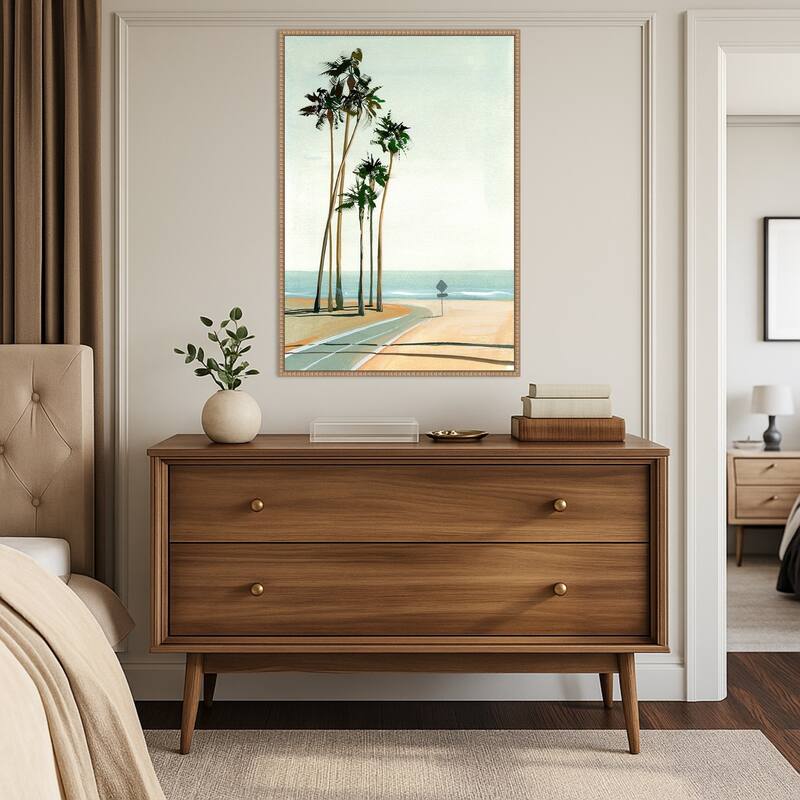 Six Palms by Brook Page Framed Canvas Wall Art Print