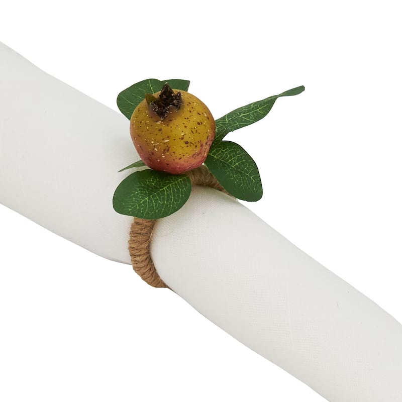 Table Napkin Rings With Pomegranate Design (Set of 4) On Sale Bed