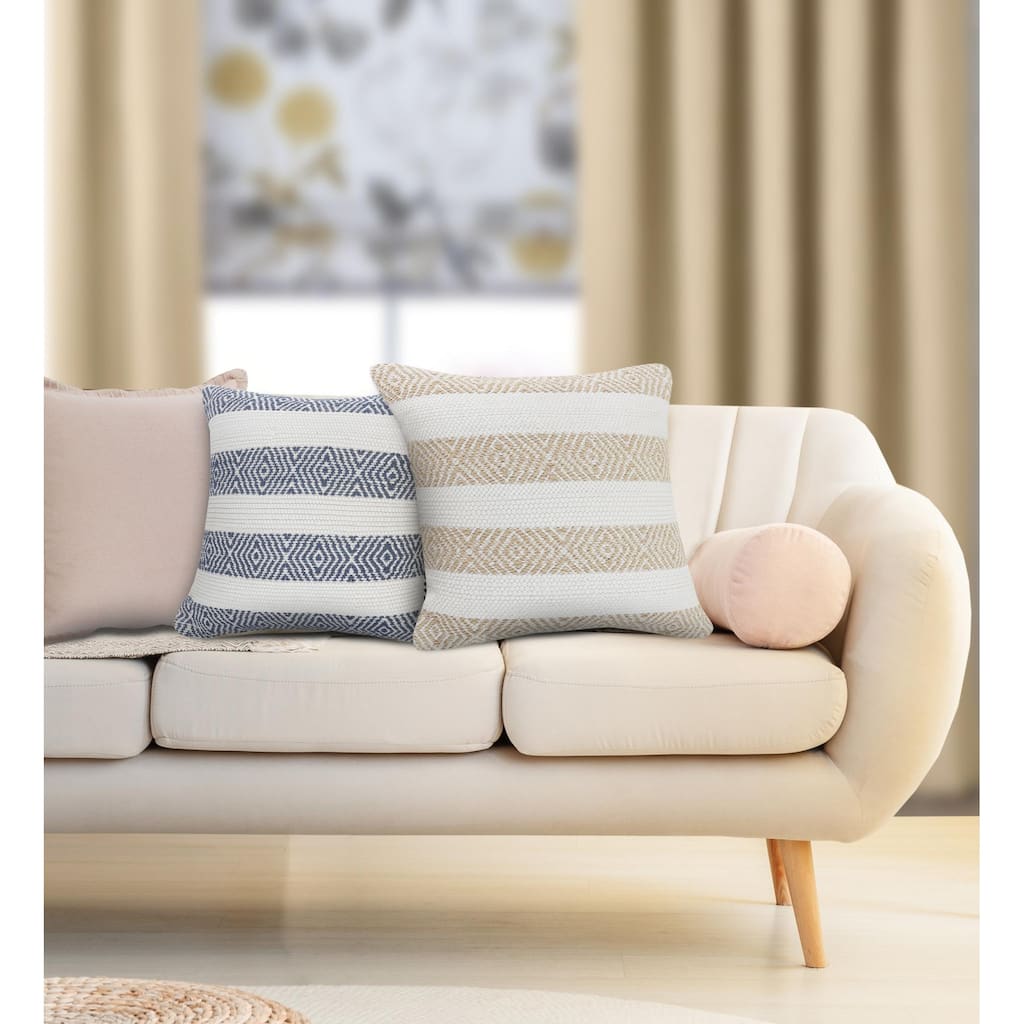 Sevita Geometric Stripes Patterned Throw Pillow