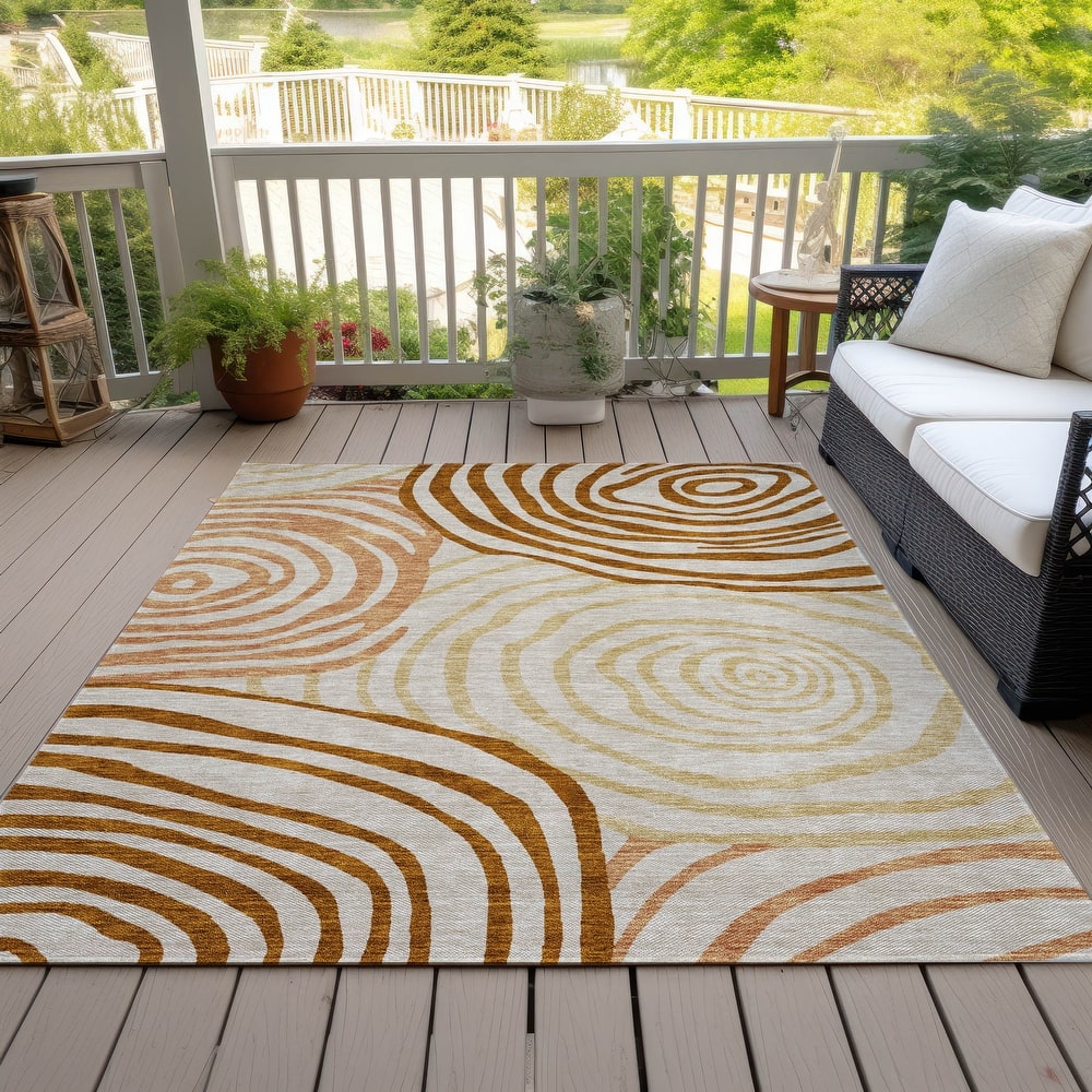 Machine Washable Indoor/ Outdoor Chantille Contemporary Dimensions Rug