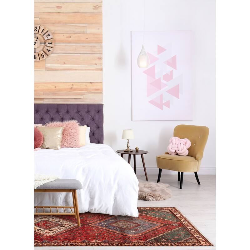 ECARPETGALLERY Hand-knotted Konya Anatolian Red Wool Rug - 4'8 x 9'4