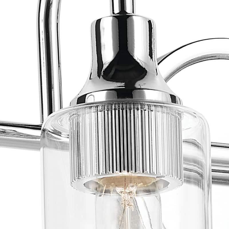Kichler Lighting Kavi 31.5" 4-Light Vanity Light with Clear Glass in Chrome