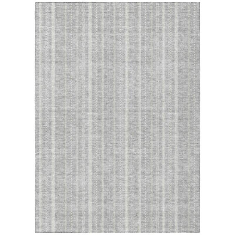 HomeRoots Striped Transitional Rectangle Outdoor Rug