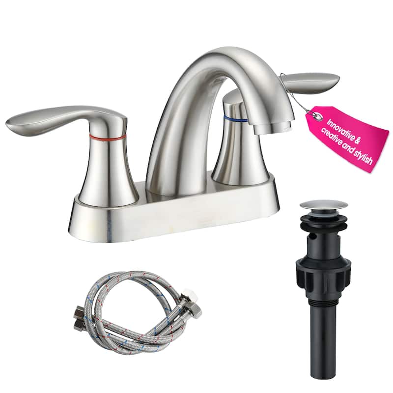 PROOX 2 Hole 4"centerest Bathroom Faucet with Pop up Dran assembly