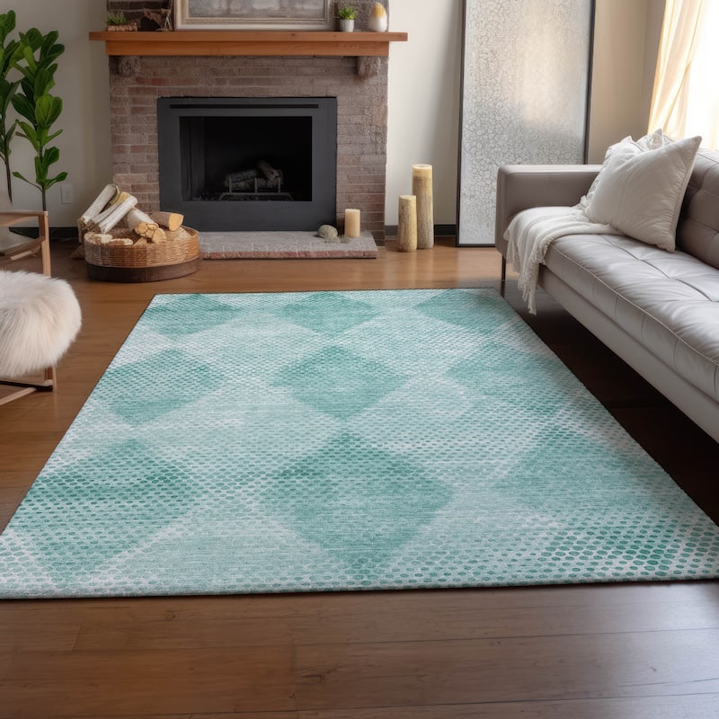 Premium Washable Super Soft Modern Diamonds Mayfield Rug