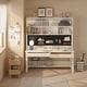 preview thumbnail 5 of 20, Kids Desk with Hutch, Wood Study Table with Storage, Writing Desk
