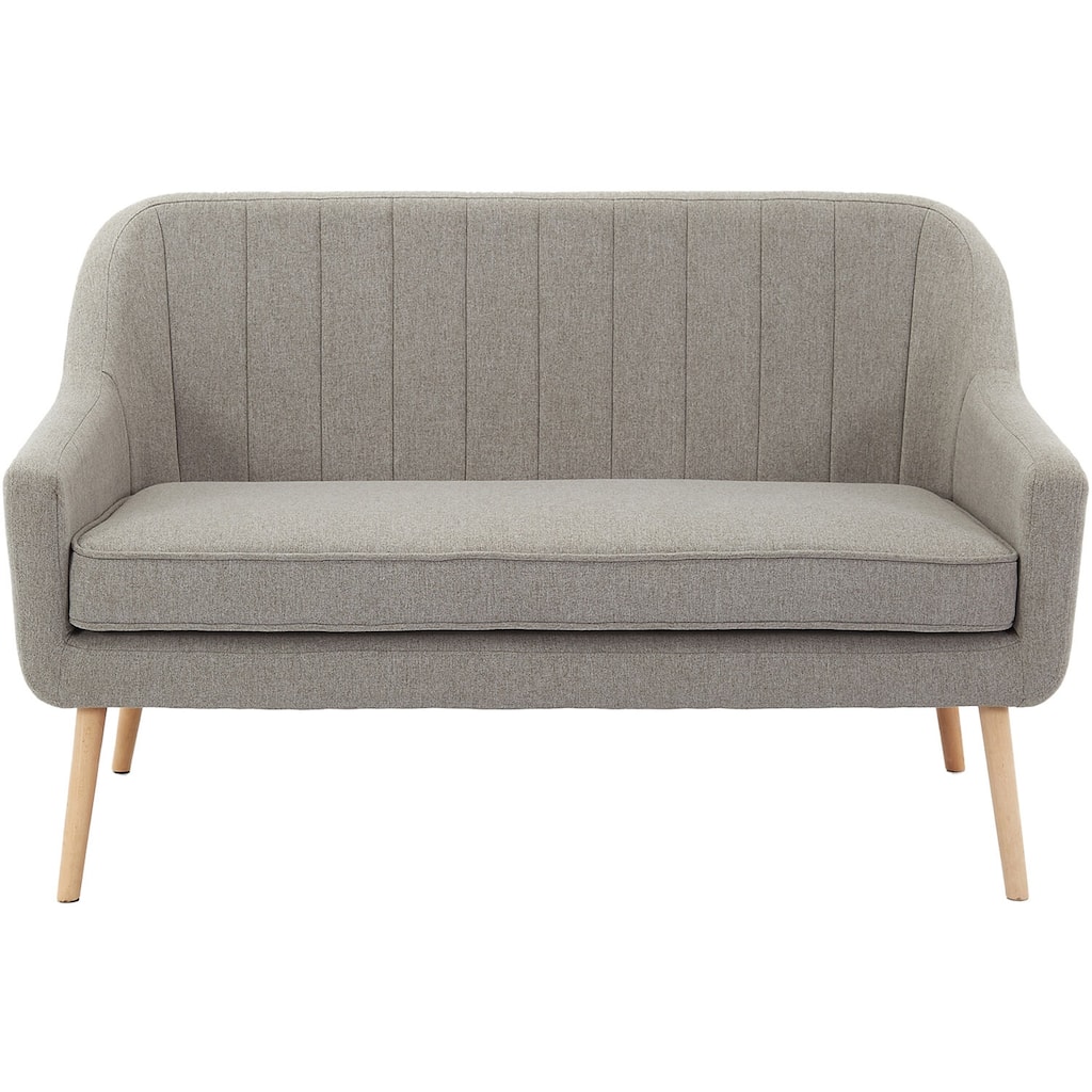 Hanover Odessa Accent Loveseat in Gray with Rubberwood Legs