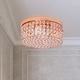 preview thumbnail 17 of 40, Silver Orchid Bergman 12-inch Elipse Round Flushmount