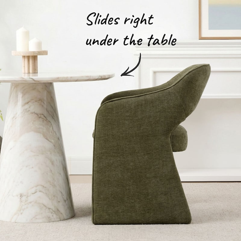 Upholstered Fabric Dining Armchair (Set of 2)