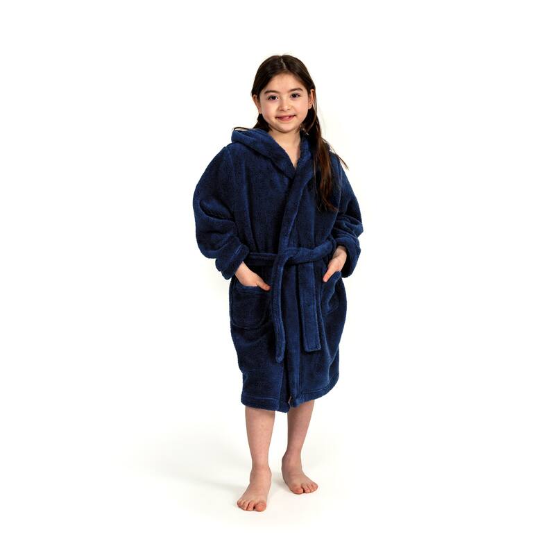 Sweet Kids 100% Polyester SUPER PLUSH Double Brushed Hooded Bathrobe