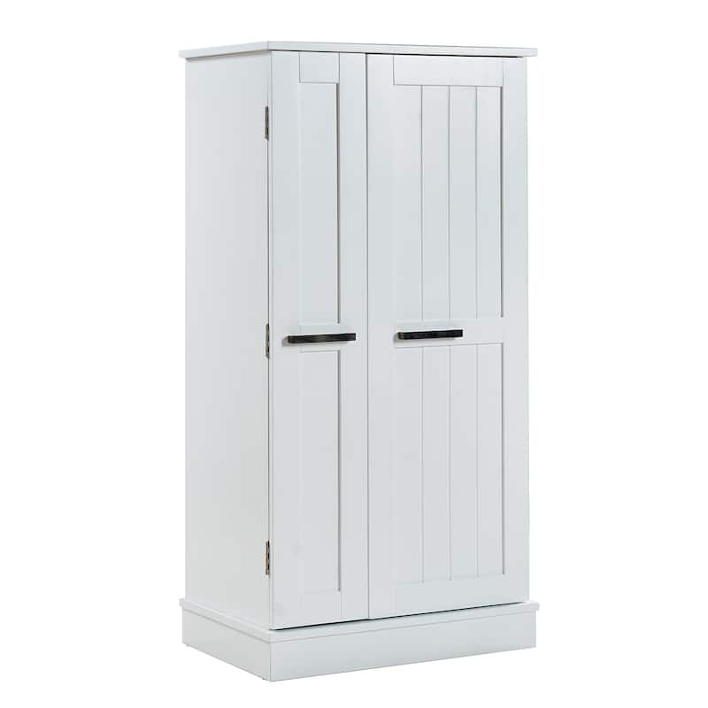 Kitchen Pantry Storage Cabinet,Freestanding Pantry Cabinet with Doors & Adjustable Shelves, Small Food Pantry Cabinet