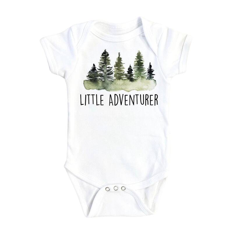 Adventure Forrest - Baby Boy Girl Clothes Infant Bodysuit Funny Cute Newborn - Natural - Newborn