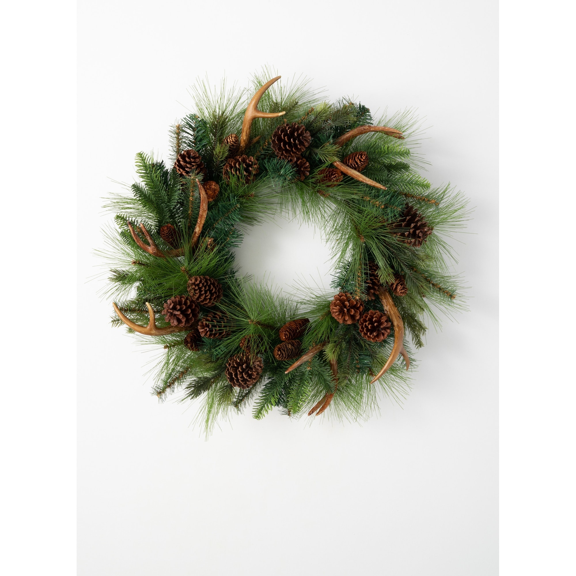 Sullivans Pine & Antler Artificial Wreath 28