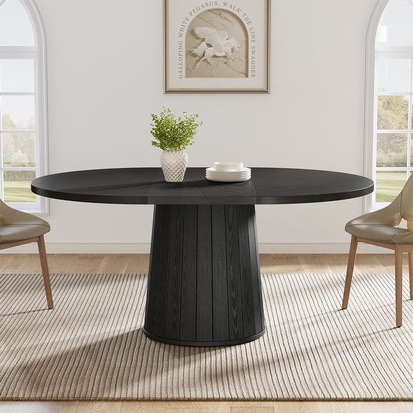 М　ドラム缶テーブル Brown Finish Manufactured Wood 6-Person Dining Table with