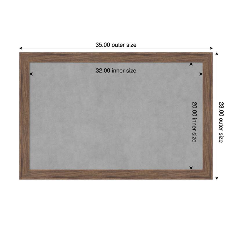 Amanti Art Pia Medium Brown Narrow Framed - 35 x 23 in