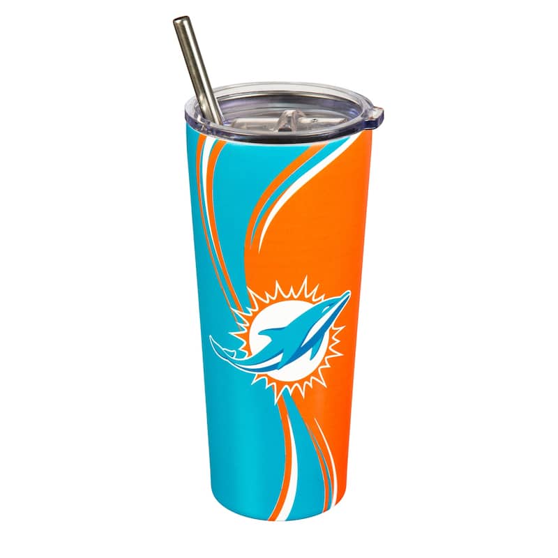 20 oz Stainless Steel Tumbler, Miami Dolphins