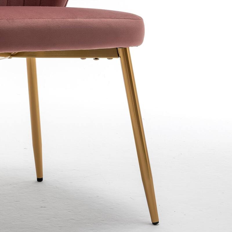 Modern Velvet Accent Chair with Channel-Tufted Design Comfortable and Trendy Armless Seat