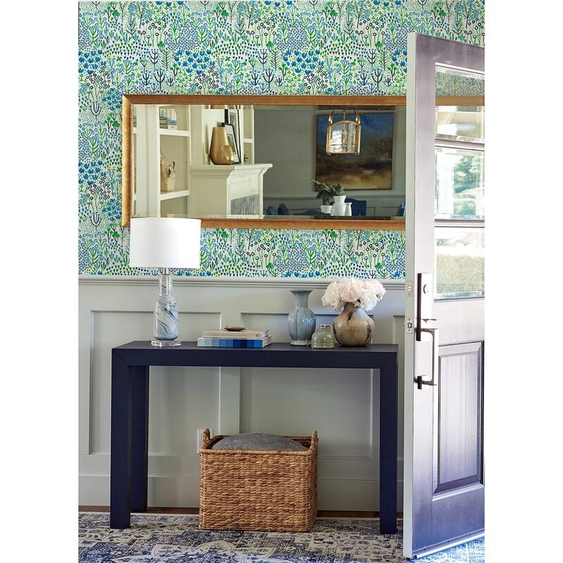 A-Street Prints Chilton Blue Wildflowers Wallpaper
