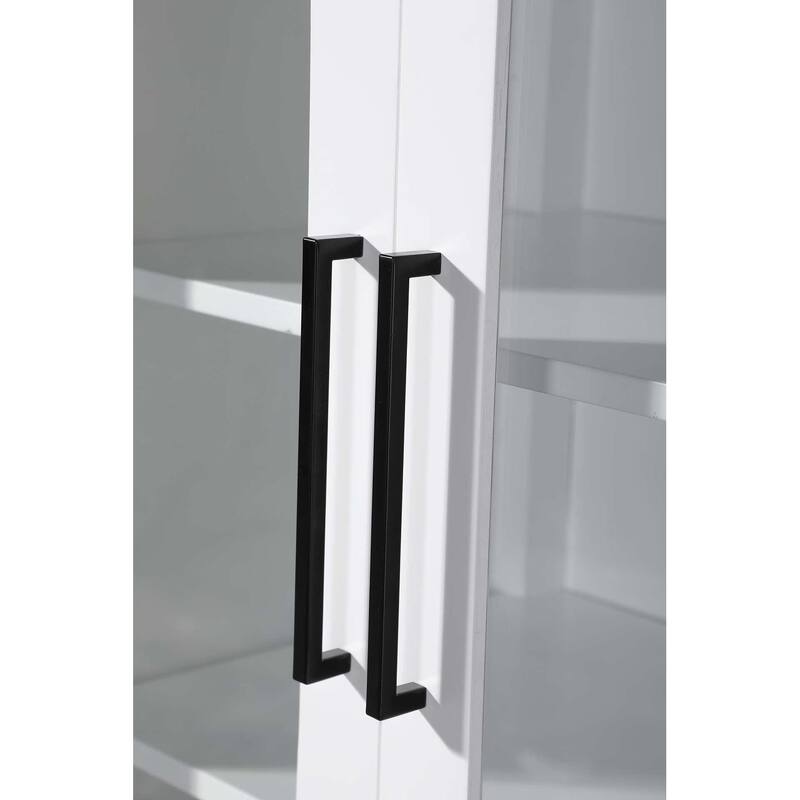 Kensington 16-28 Inch Bath Storage Glass Cabinet