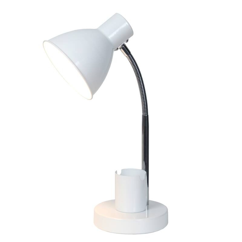 Gooseneck Desk Lamp with Adjustment Shade - 16.25" - Off White