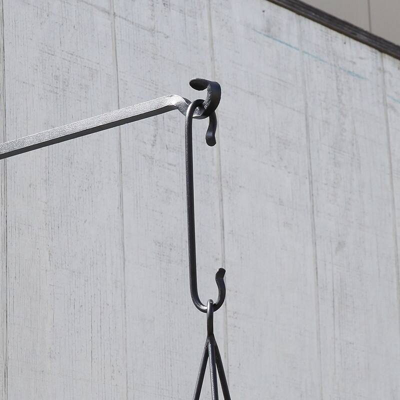 Achla Designs Set of 2 Multi Use Double Ended S-Hooks, 8 Inch Tall, Black Powder Coat Finish