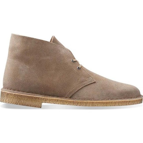 clarks desert boot taupe distressed suede