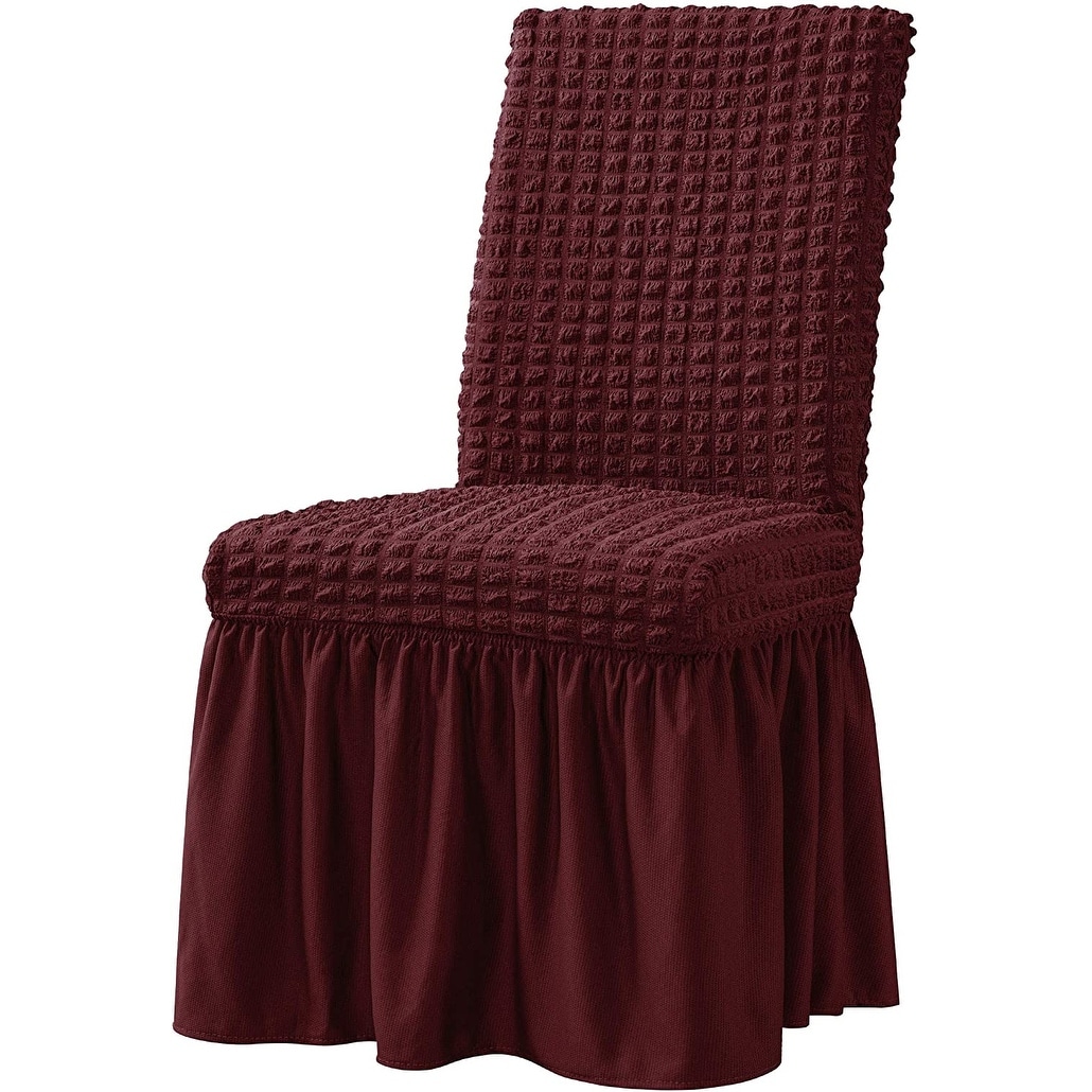 Ruffled chair covers on sale