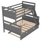 preview thumbnail 4 of 10, Multifunctional Design Twin over Full Bunk Bed with ladder