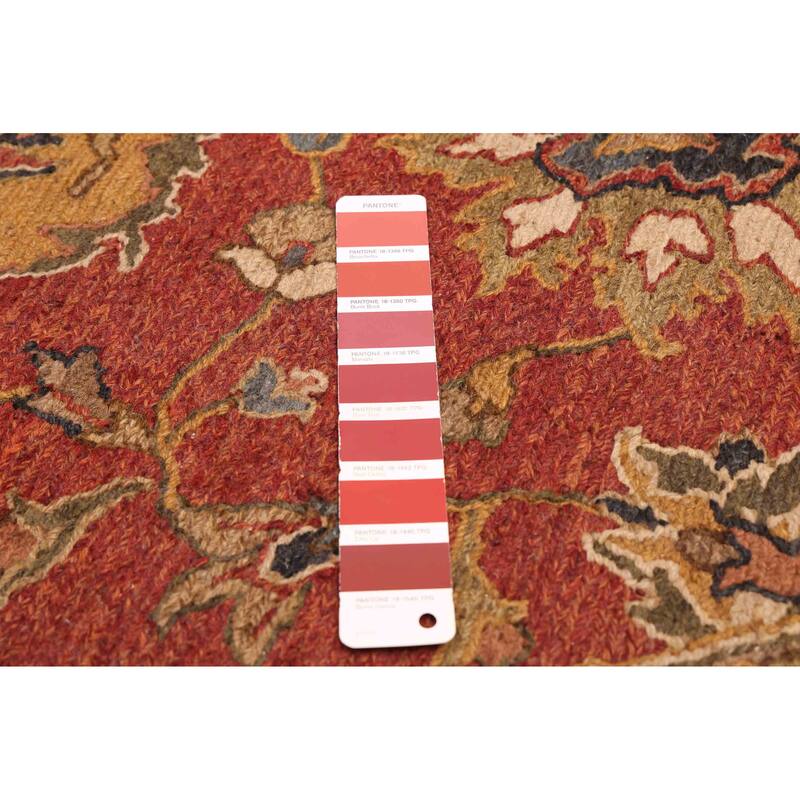 ECARPETGALLERY Flat-Weave Lahor Finest Red Wool Tapestry Kilim - 8'0 x 8'0