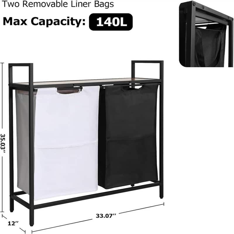0L Large Laundry Hamper Basket with Pull Out