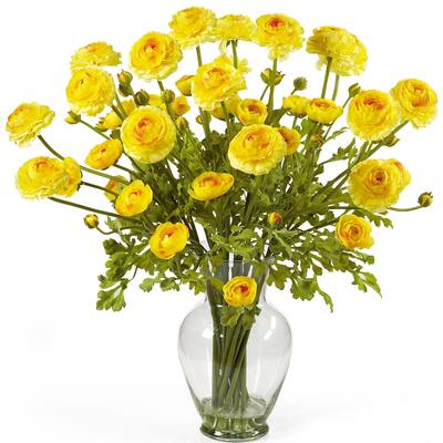 Vintage Silk Flower Arrangement - Victorian Home Decor, Elegant Faux Floral Display, Tall Vase Centerpiece - 24