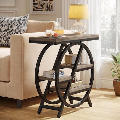 3-Tier End Table Side Table with Storage for Living Room