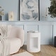 preview thumbnail 16 of 24, Nook 14" Wide Round Side Table in Fiberstone with Open Storage Compartment