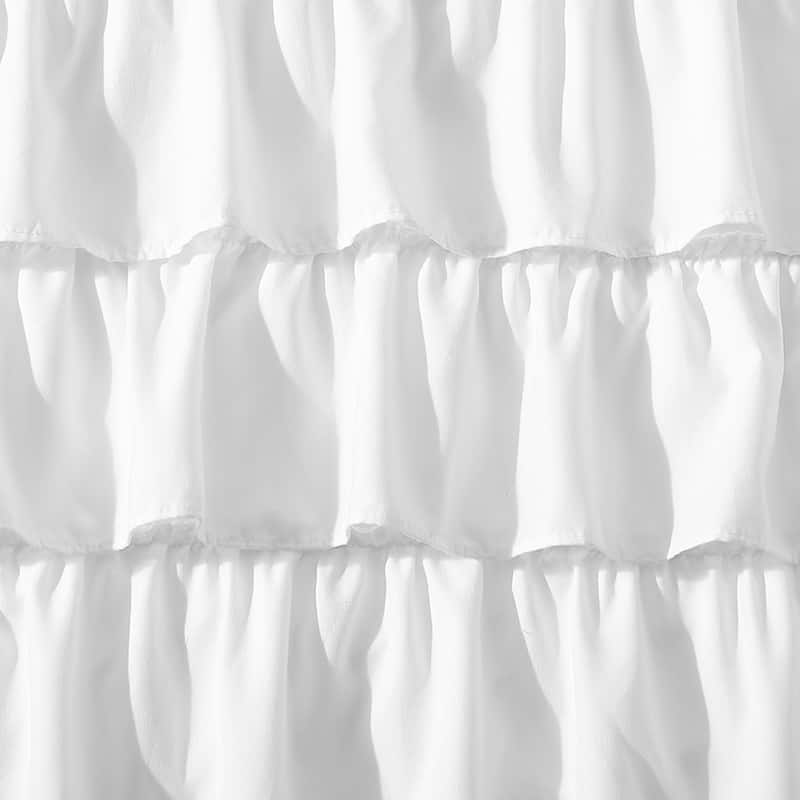 Betsey Johnson Solid Ruffled White Bedskirt