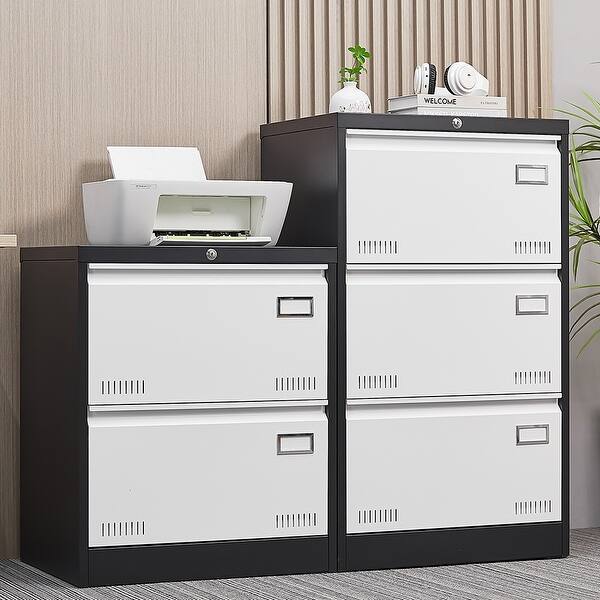 Veritcle File Box Office Vertical Files Cabinet with 3 Drawer And Lock - Bed Bath ...