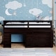preview thumbnail 1 of 58, Wood Loft Bed with Ladder, Drawers and Safe Guardrail, Maximized Storage Space, Twin Size Espresso