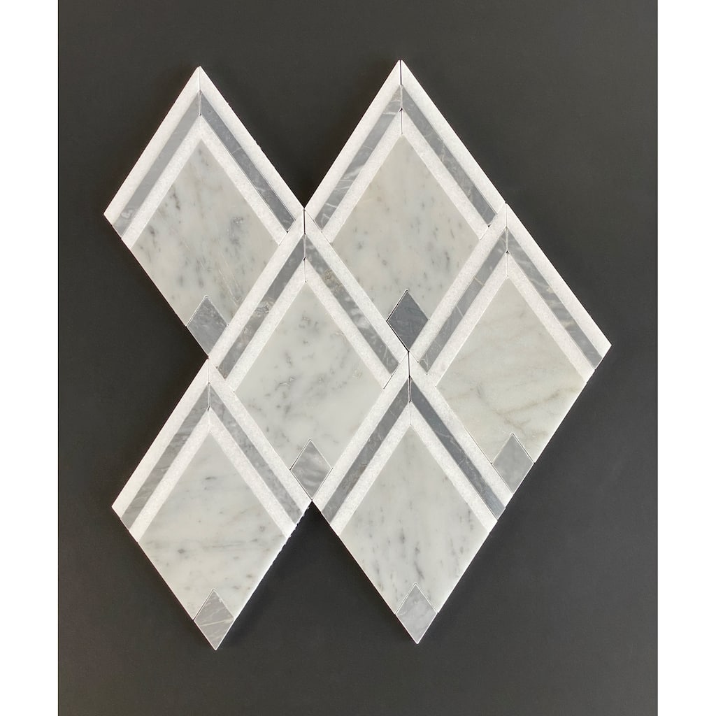 1 x 2 Harringbone Marble Mosaic Tiles