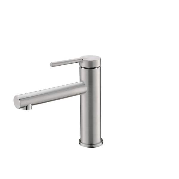 slide 2 of 37, STYLISH Single Handle Modern Bathroom Basin Sink Faucet in Stainless Steel - Faucet Height: 6 3/8" Spout Height: 3 7/8"