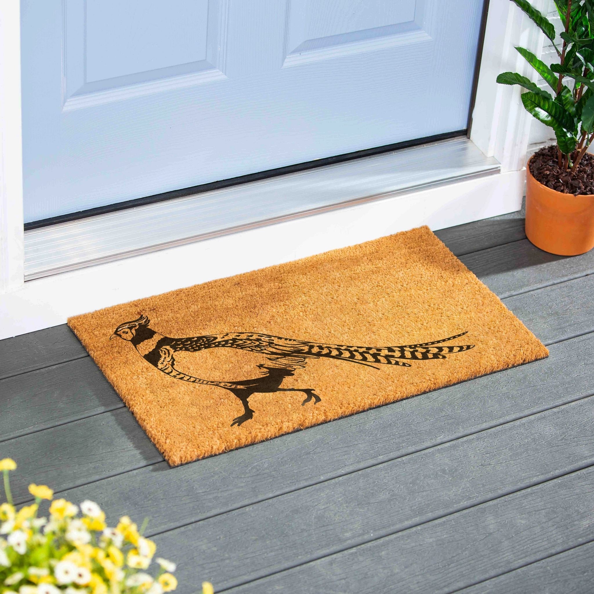 Pheasant Coir Door Mat, 28" x 16" - 28" x 16"