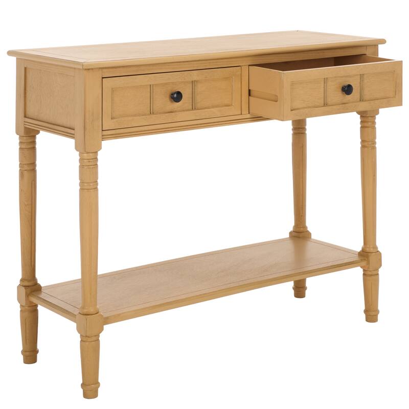 SAFAVIEH Camilla Grey 2-Drawer Console Table - 35.8" x 13.8" x 29.5" - 36"W x 14"D x 30"H