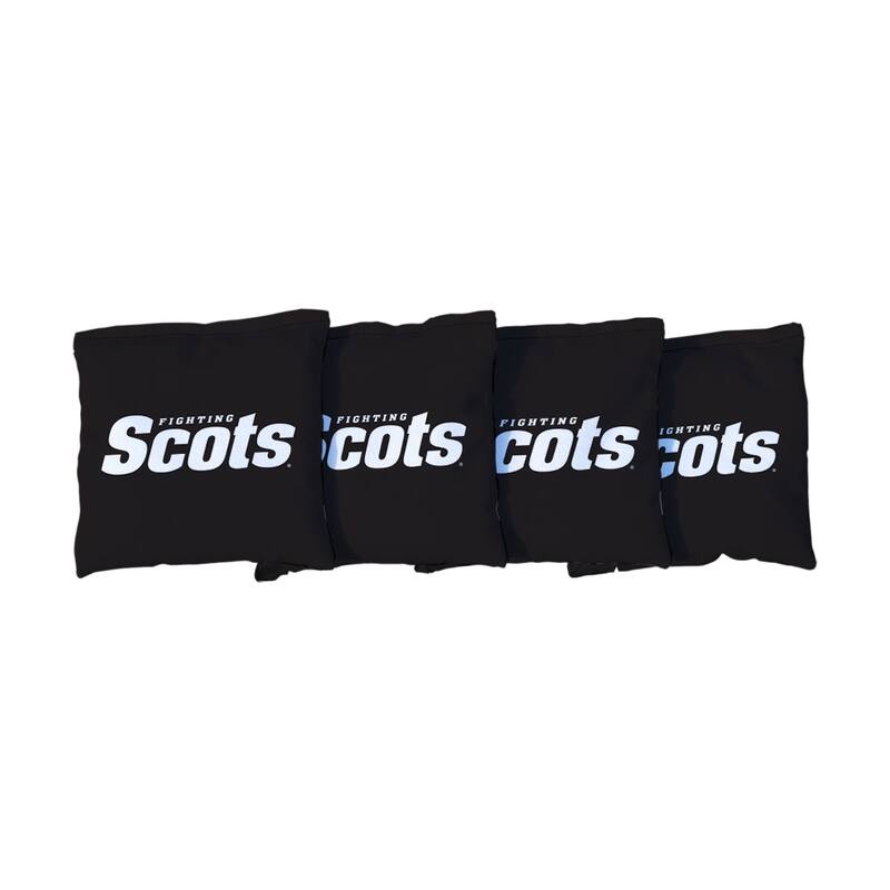 Monmouth College Fighting Scots Black Cornhole Bags - All-Weather Resin Filled