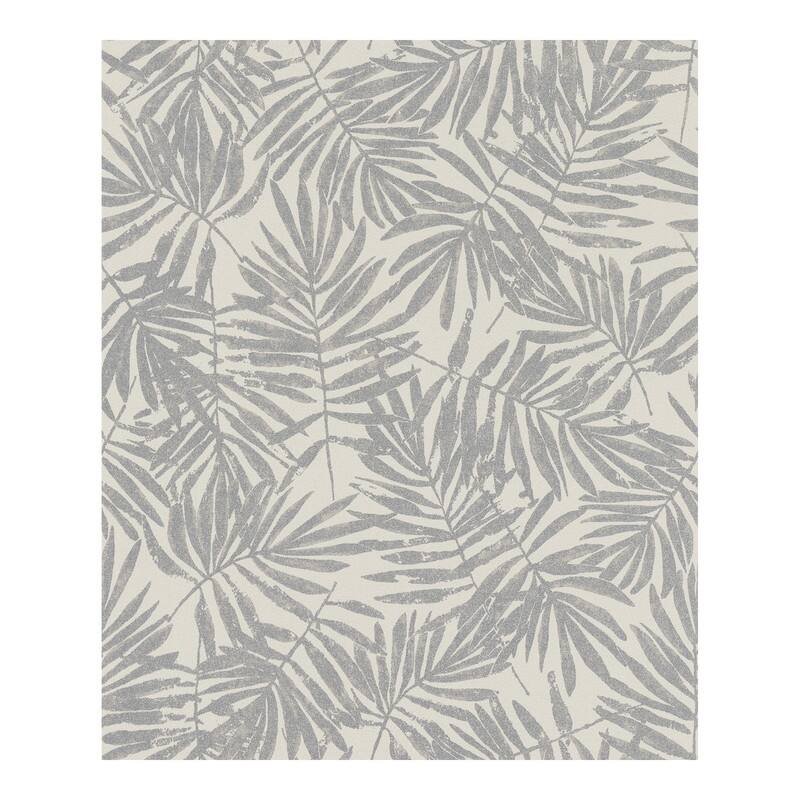Marburg La Veneziana Pewter Leaf Wallpaper - 20.5 x 396 x 0.025